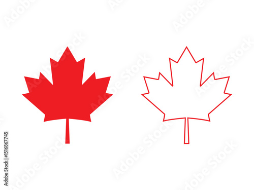 maple leaves icon vector illustration
