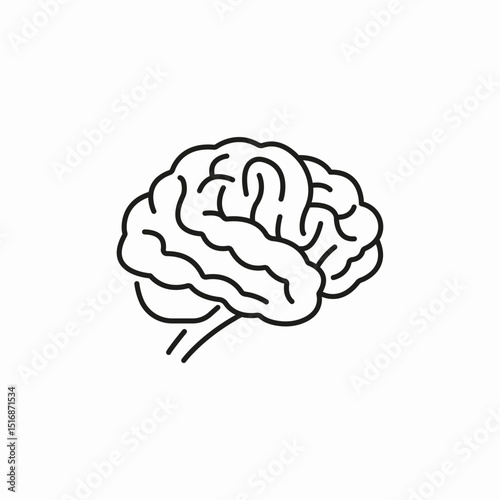 human brain  icon sign vector