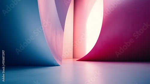 Abstract interior with vibrant colors