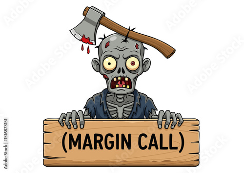 Zombie Apocalypse Margin Call A Spooky Illustration of Financial Crisis and Market Volatility