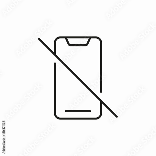 no phone allowed  icon sign vector