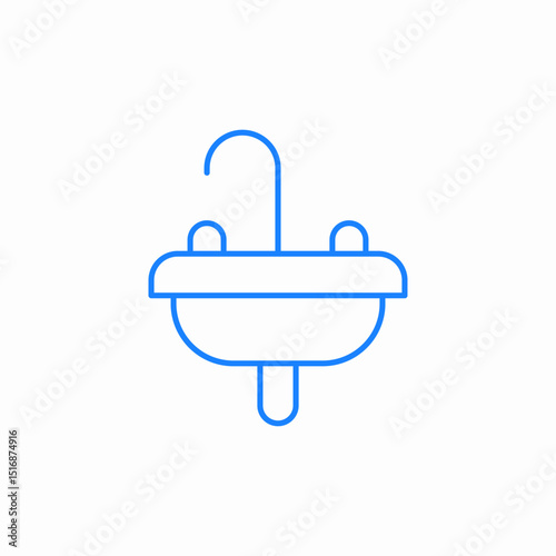 sink faucet icon sign vector
