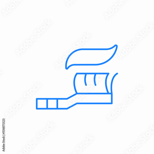 toothbrush paste icon sign vector