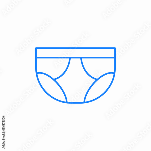 underwear brief icon sign vector