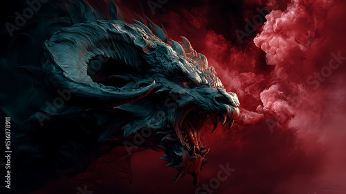 red demon dragon head