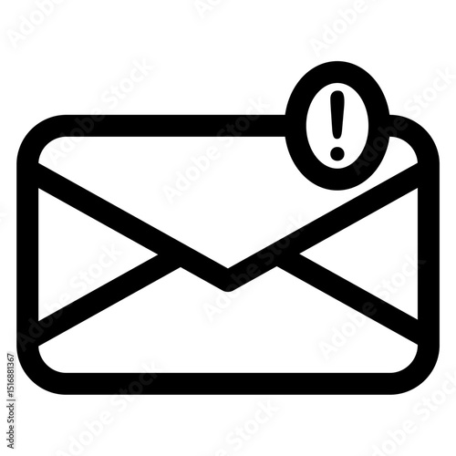 email problem icon vector illustration