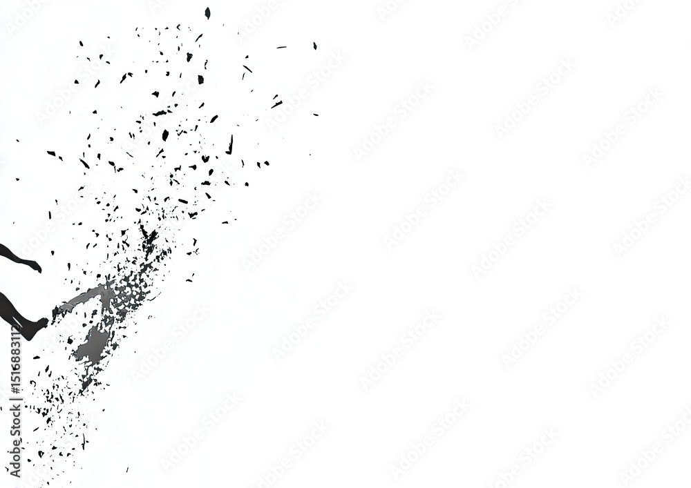 Abstract shattered form explosion Abstract shattered form explosion