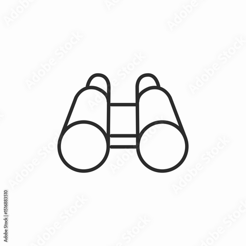 binoculars device watch icon sign vector