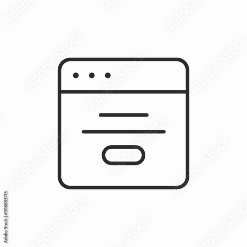 browser with input icon sign vector