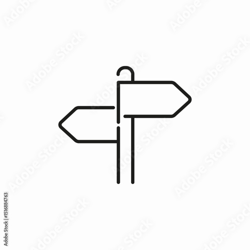 directional sign post icon sign vector