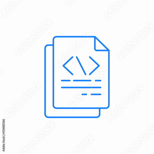 document coding brackets icon sign vector