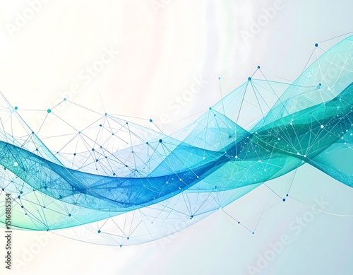 Abstract Network Connection Wave