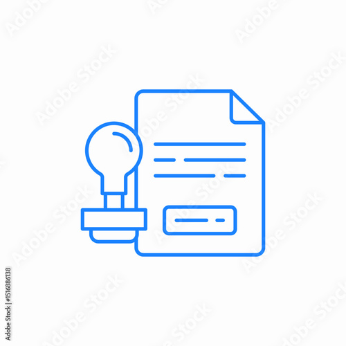 document stamp approval icon sign vector