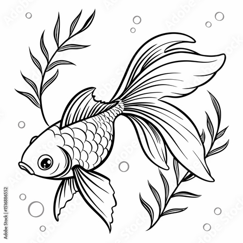 fish collection isolated on white