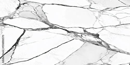 Abstract white marble with deep cracks