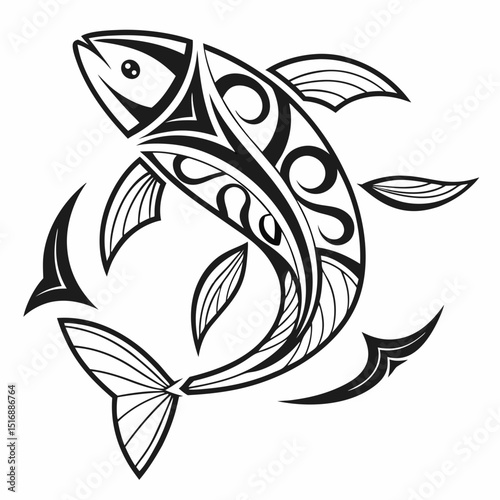  fish collection isolated on white