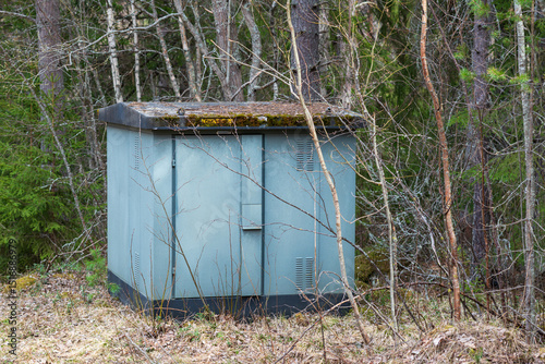 Little blue anonymous house.