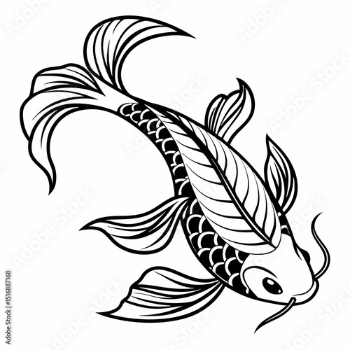 Fish background vector