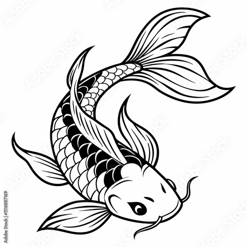Fish background vector