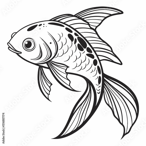 Fish background vector