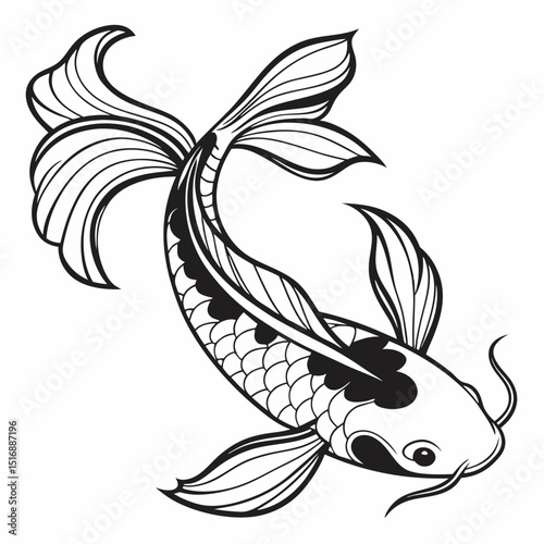 Fish background vector
