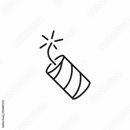 firecracker sparking icon sign vector