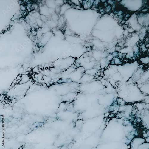 Detailed white marble with dark veins