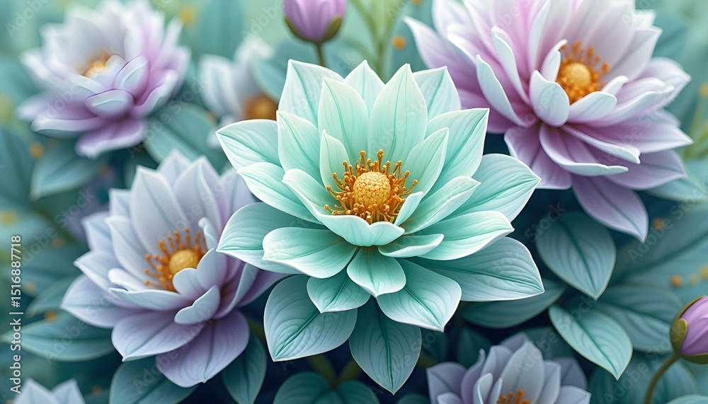 Obraz premium Floral Illustrations & 3D Renders