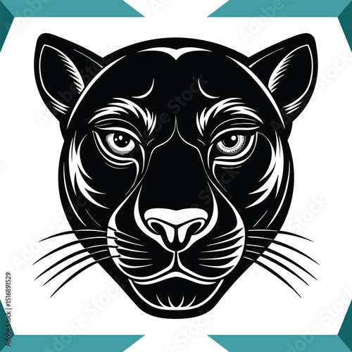 High Quality Vector Illustration of a Sleek Panther Possibly an Animatic or Animation Element
