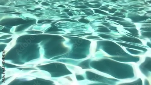 Swimming pool blue crystal transparent water abstract background texture.Summer vacation or relax concept,4K
