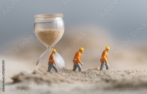 Conceptual hourglass reflecting the urgency of an aging workforce and potential labor shortage in the United States