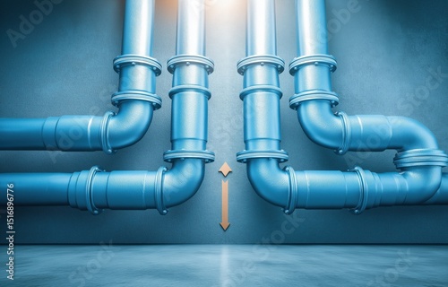 Modern ventilation system actively mitigating radon levels in a basement environment with efficient air flow design