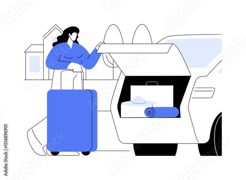 Ready to go isolated cartoon vector illustrations.