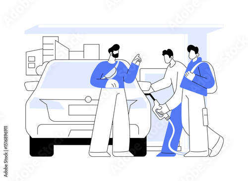 Full tank isolated cartoon vector illustrations.