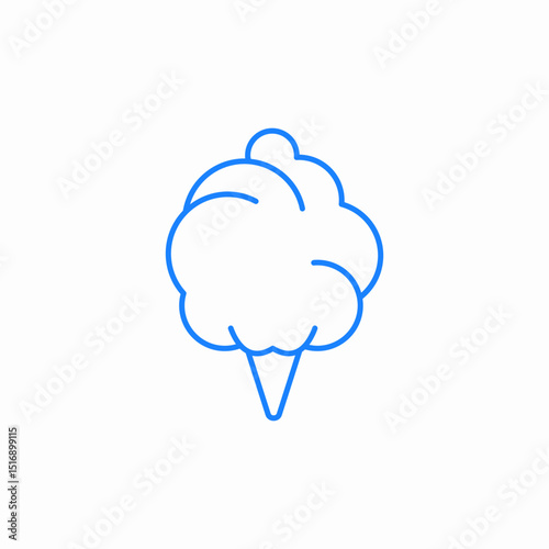 cotton candy sweet treat icon sign vector