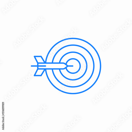 dart target bullseye icon sign vector