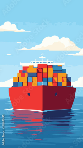 cargo ship in the sea