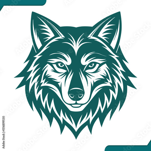 High Quality Vector Illustration of a Detailed Wolf Face Design for Creative Projects