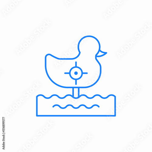 duck target water icon sign vector