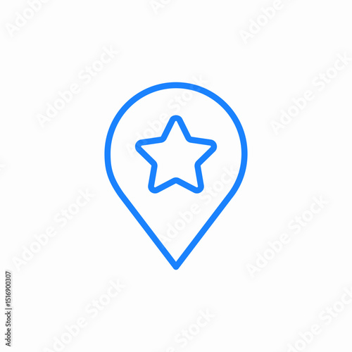 favorite location pin icon sign vector