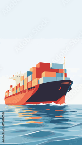 cargo ship in the sea