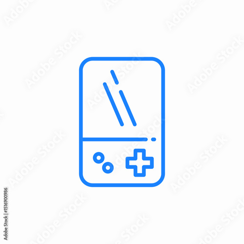 handheld game console icon sign vector