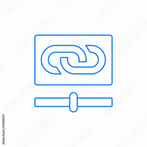 hyperlink address bar icon sign vector