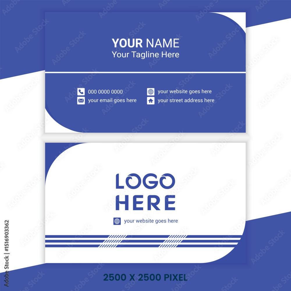 Obraz premium Creative Business Card with Clean Typography