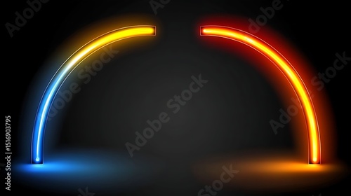 Neon archway, two colors