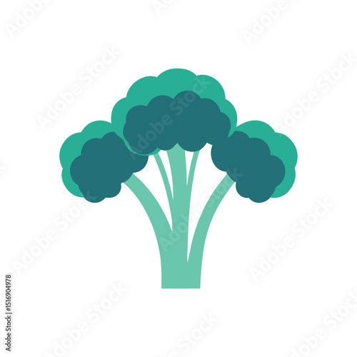 Vibrant Broccoli Illustration Perfect for Vegan Vegetarian and Healthy Eating Websites