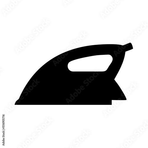 Ironing appliance flatiron household tool laundry equipment garment care press clothes icon vector