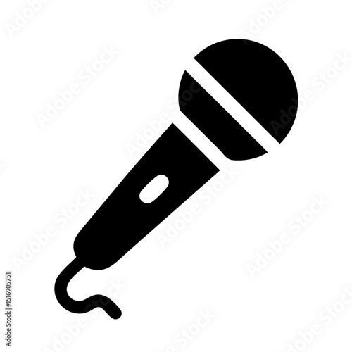 Microphone karaoke music audio sound voice recording speech singing podcast equipment mic black