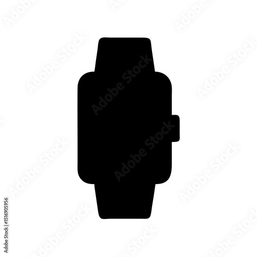 Black smart watch vector illustration for wearable technology and fitness tracking device design 90