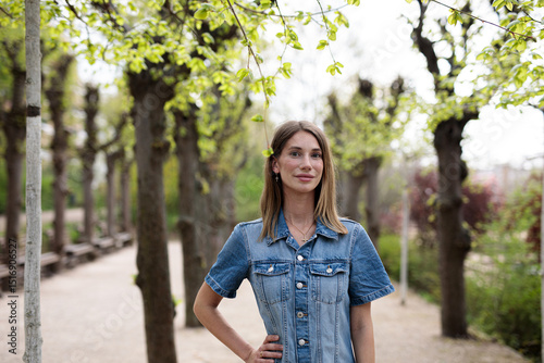 young woman in the park